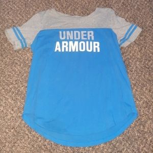 Under Armour Blue and Grey Shirt Size S